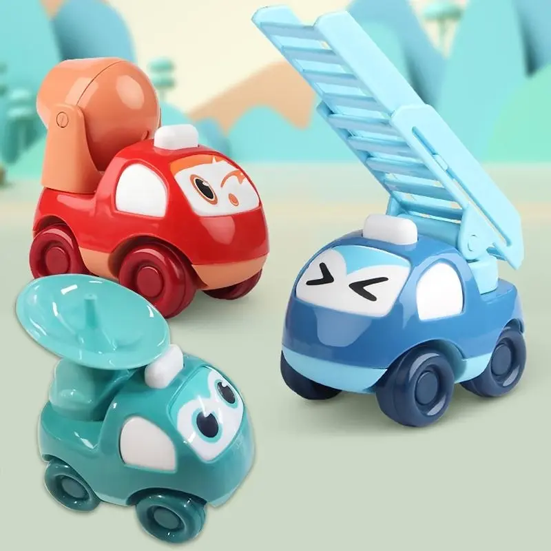 Inertia Train Toy Small Train Crash Resistant Cartoon Car Gifts for Children