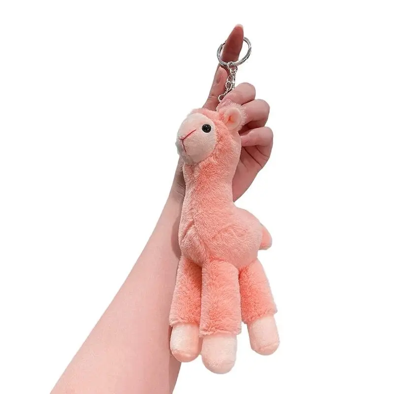 Cute Mini Alpaca Soft Plush Stuffed Doll Toys Keychain Cartoon Bag Pendant