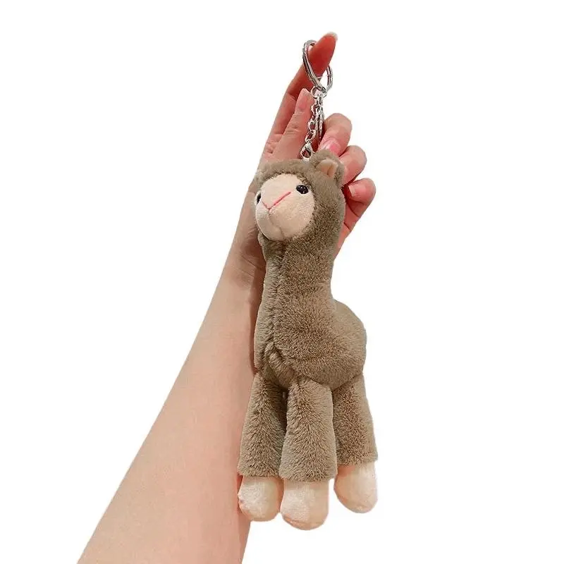 Cute Mini Alpaca Soft Plush Stuffed Doll Toys Keychain Cartoon Bag Pendant