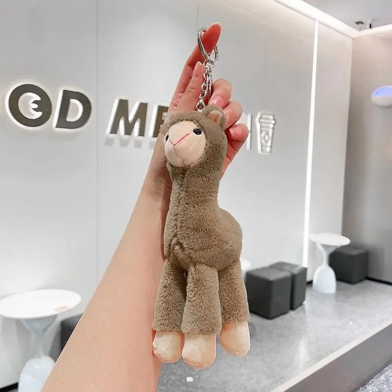 Cute Mini Alpaca Soft Plush Stuffed Doll Toys Keychain Cartoon Bag Pendant