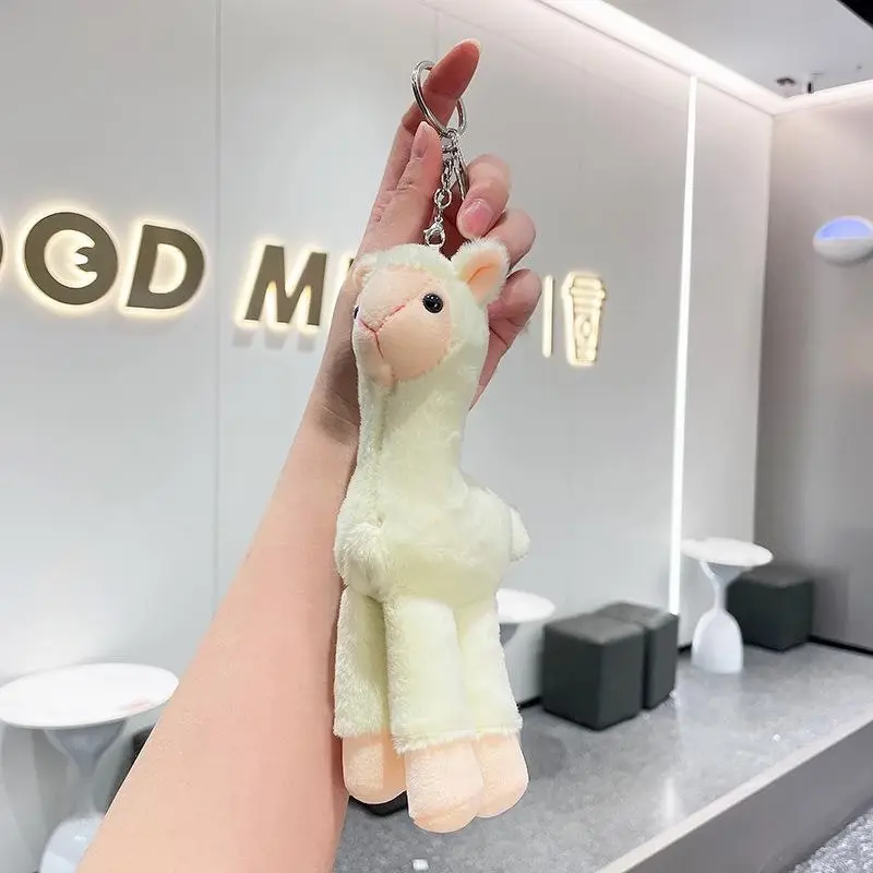 Cute Mini Alpaca Soft Plush Stuffed Doll Toys Keychain Cartoon Bag Pendant