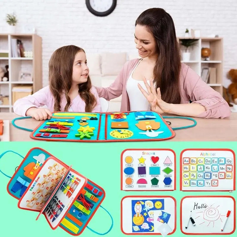 Educational Sensory Kids Busy Board Intelligence Montessori Toy Learning Toys