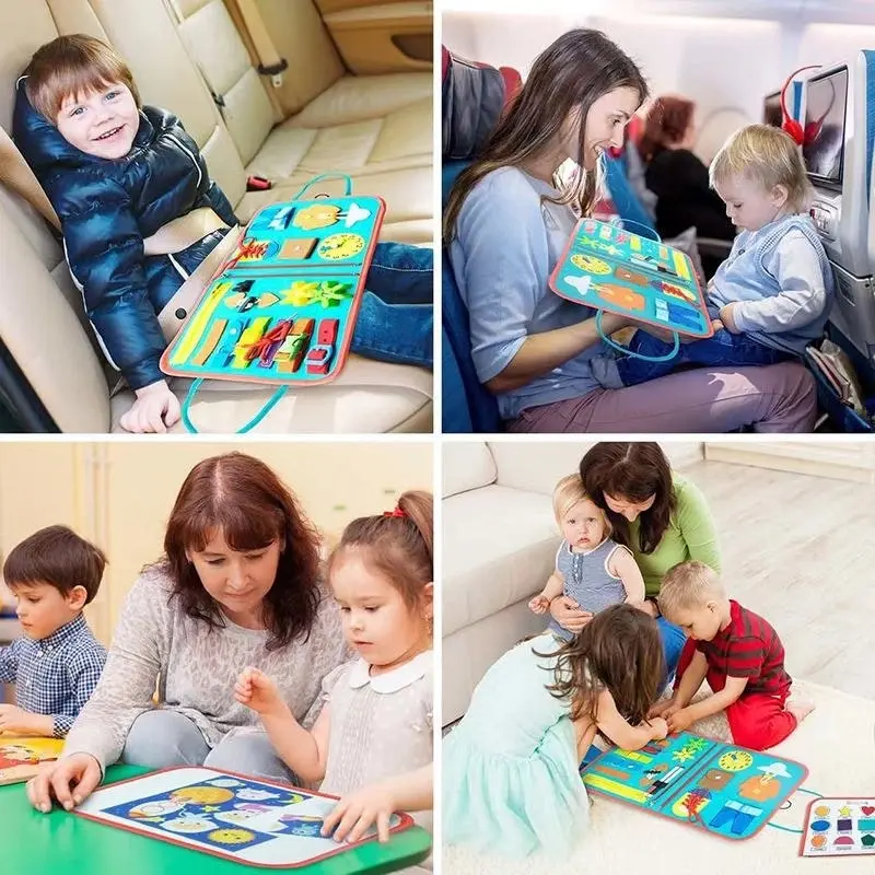 Educational Sensory Kids Busy Board Intelligence Montessori Toy Learning Toys