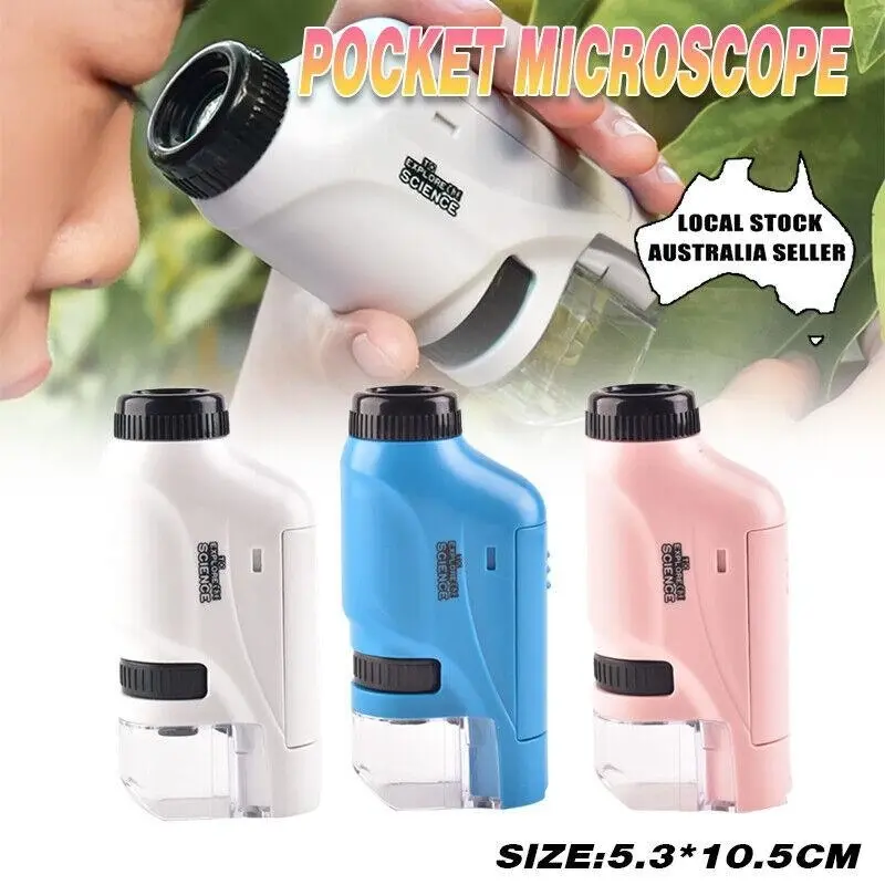 Pocket Microscope Science Toys Educational Microscope Kit for Kids Portable TM