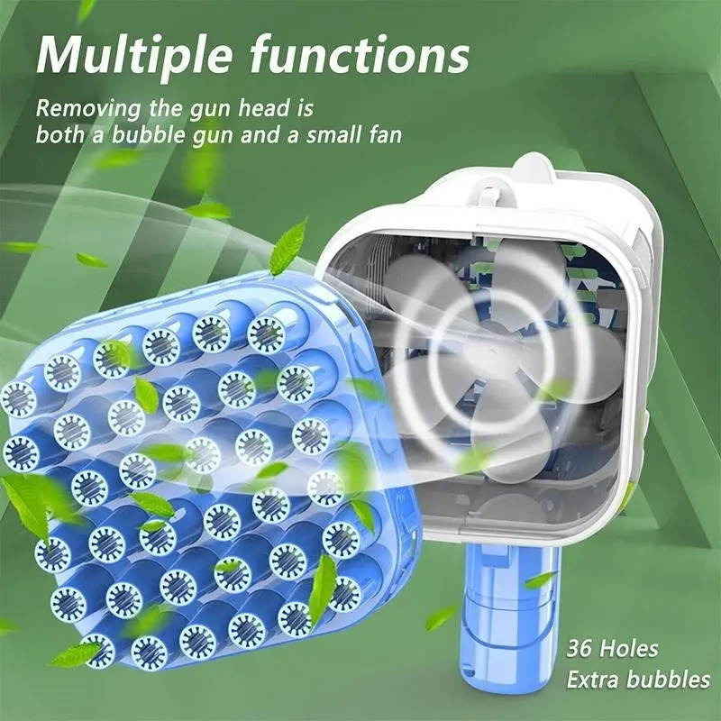 36 Holes Bubble Gun Automatic Gatling Bubble Machine Outdoor Party