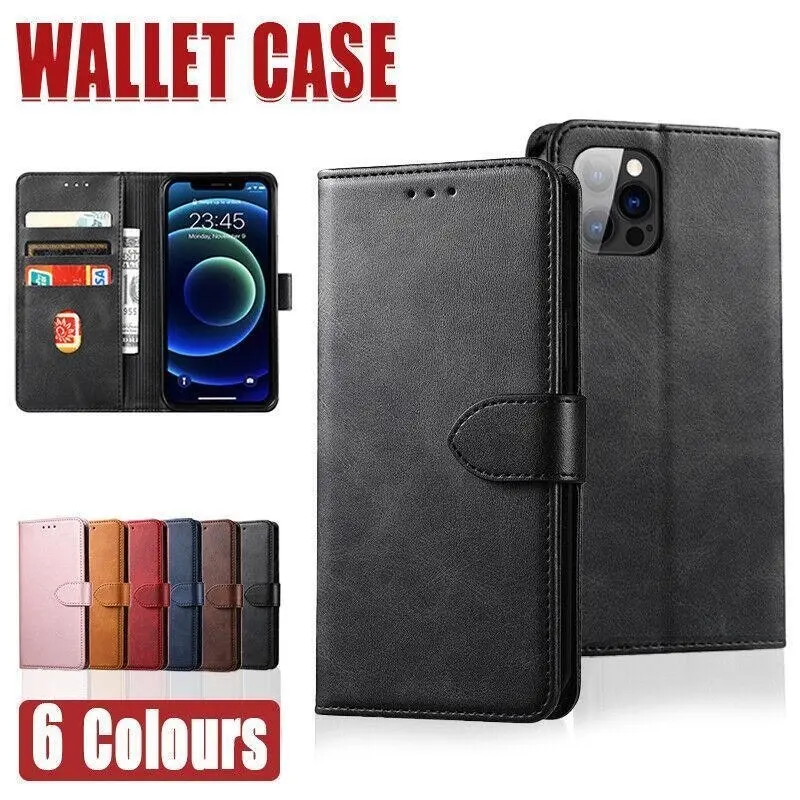 Blue Wallet Leather Flip Case Cover For Iphone 7 8 6 6S Plus X 11 12 13 Pro Xs Max