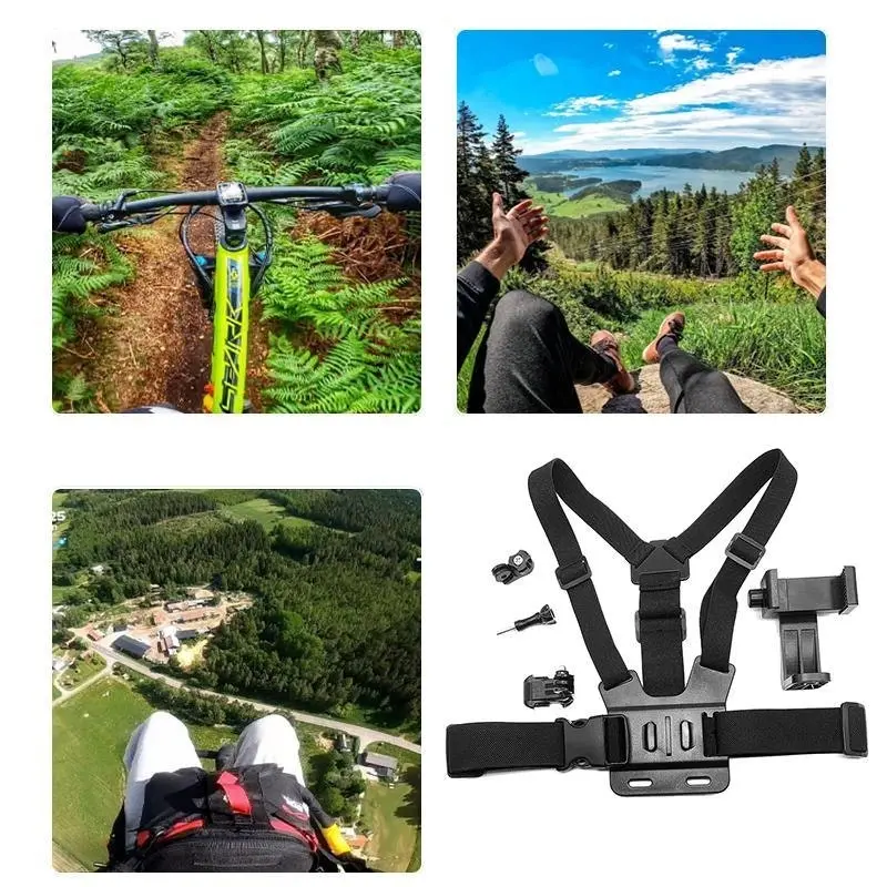 Cell Phone Chest Mount Harness Strap Holder Clip For Iphone Samsung Gopro