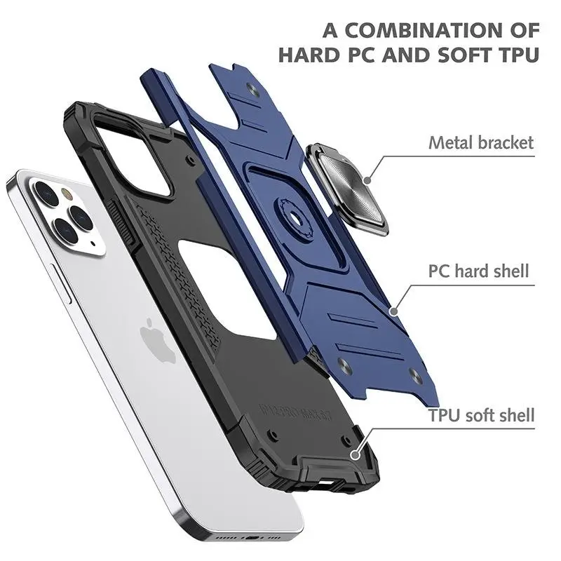 Blue Case For iPhone 13 12 11 Pro Max XR X XS 7 8 PLUS Shockproof Rugged  Cover