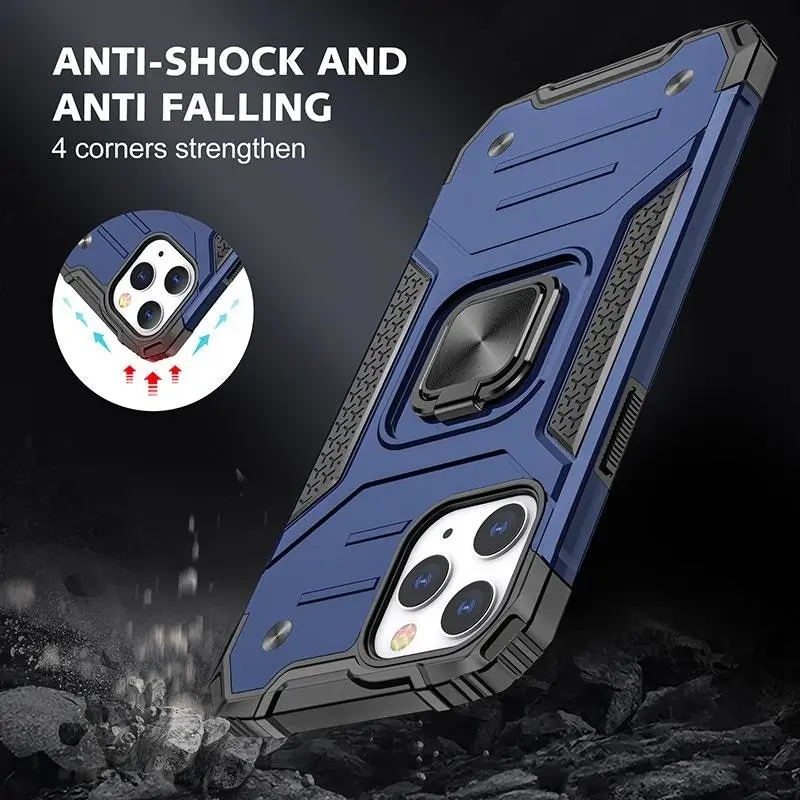 Blue Case For iPhone 13 12 11 Pro Max XR X XS 7 8 PLUS Shockproof Rugged  Cover