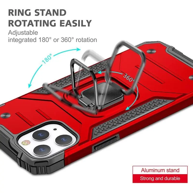 Red Case For iPhone 13 12 11 Pro Max XR X XS 7 8 PLUS Shockproof Rugged  Cover