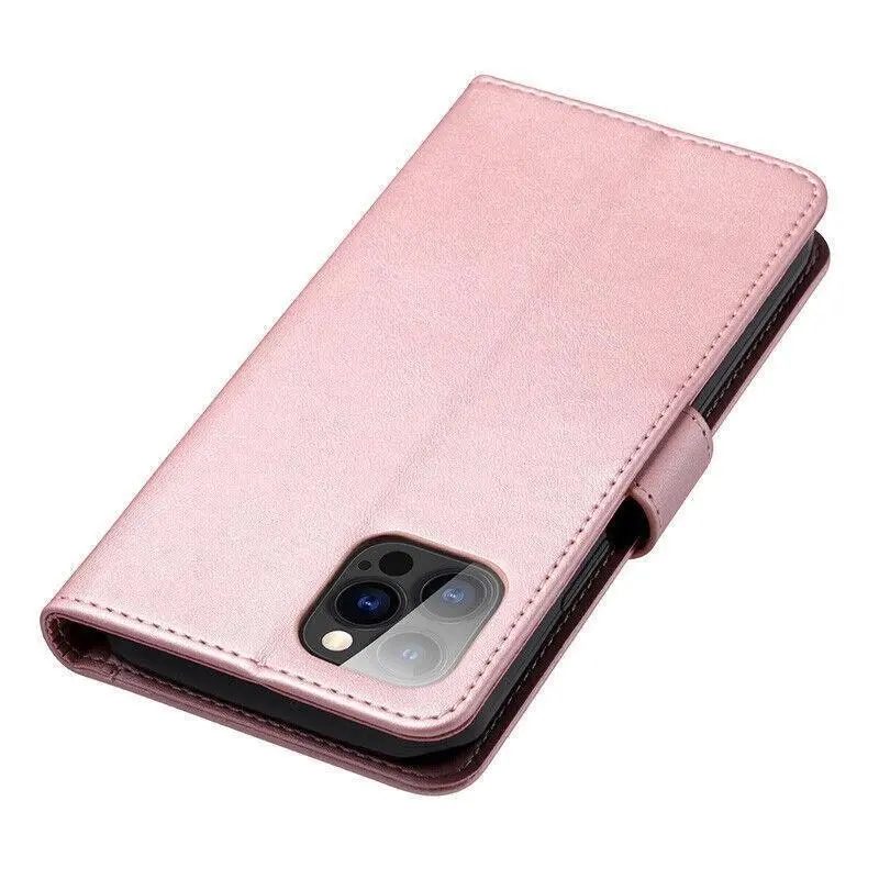 Rose Gold Wallet Leather Flip Case Cover For iPhone 7 8 6 6S Plus X 11 12 13 Pro XS Max XR