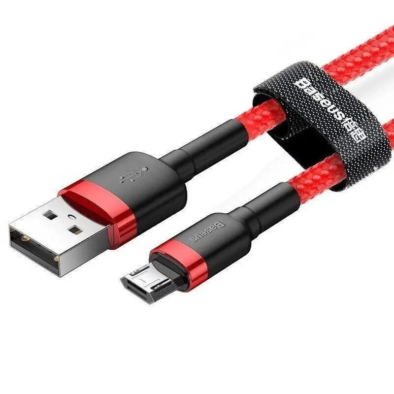 Baseus Micro USB 2.4A Fast Charging & Data Sync Cable Cord For Android Samsung 1PC 2M