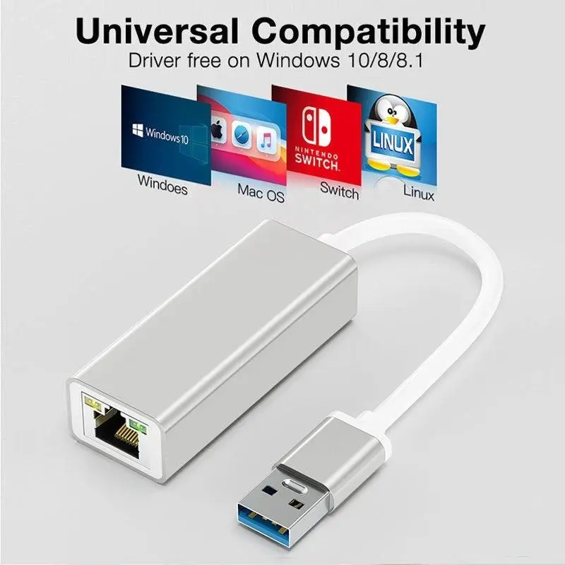 USB 3.0 to Gigabit RJ45 Ethernet LAN network Adapter 1000Mbps For Macbook PC