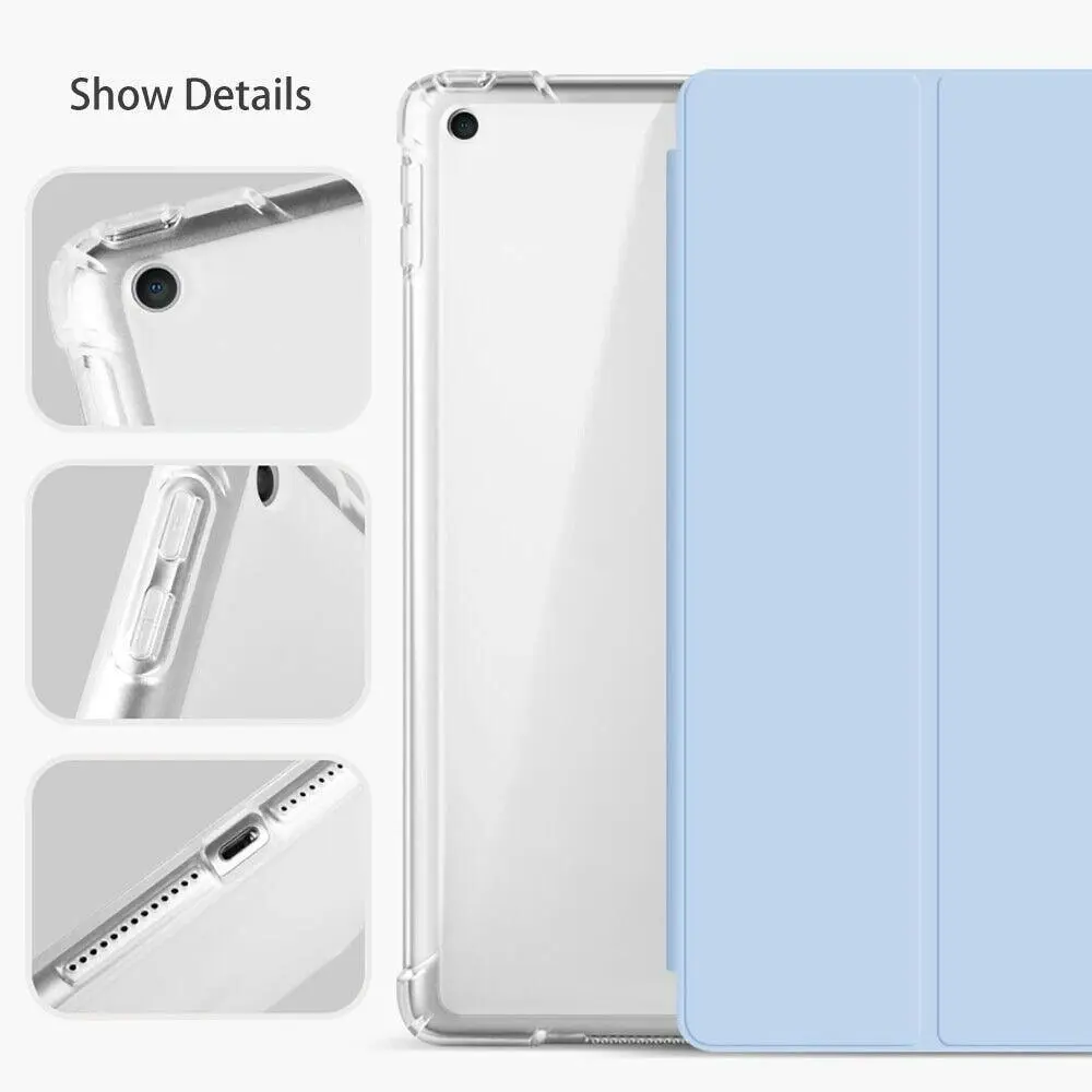 Smart Silicon iPad Case Cover with Pen Holder For Apple iPad 2017