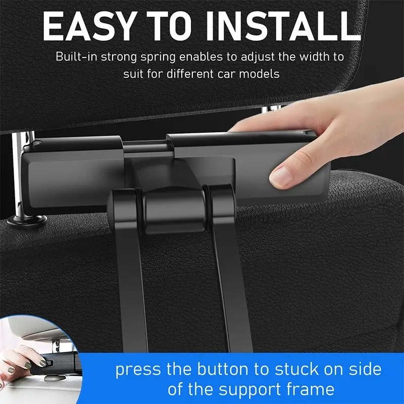 Universal 360° Car Seat Back Headrest Mount Holder for Apple iPad Phone Tablet