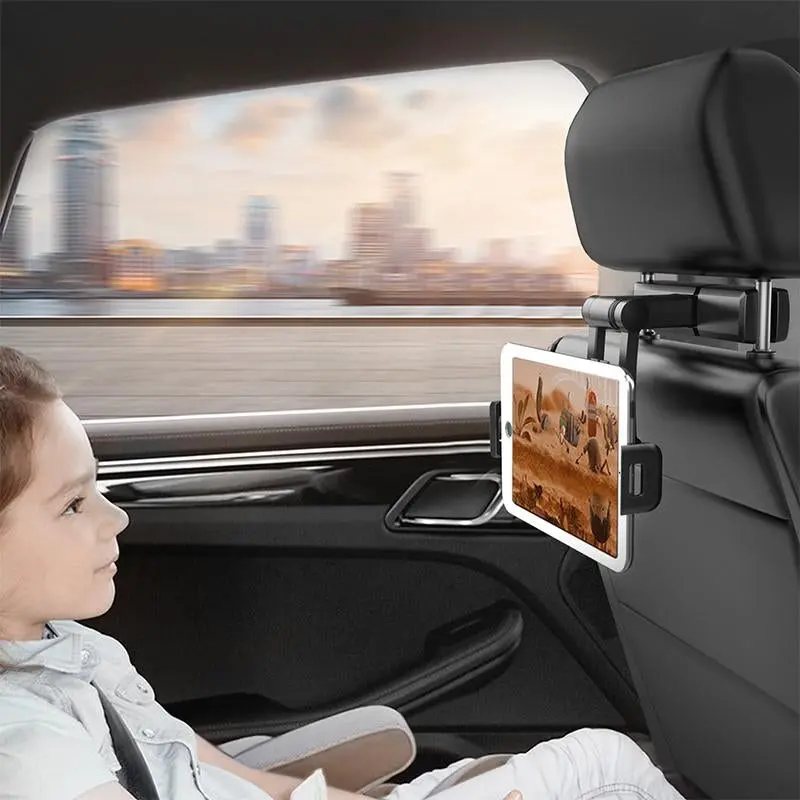 Universal 360° Car Seat Back Headrest Mount Holder for Apple iPad Phone Tablet