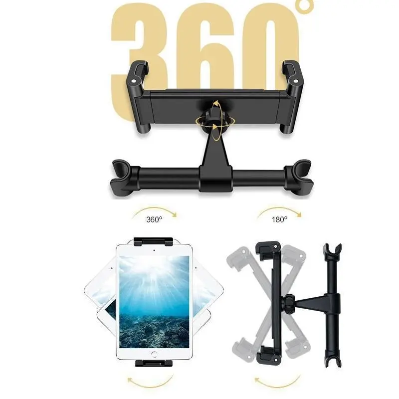 Universal Car Seat Back Headrest Mount Holder for 4.4~11" iPad Phone Tablet