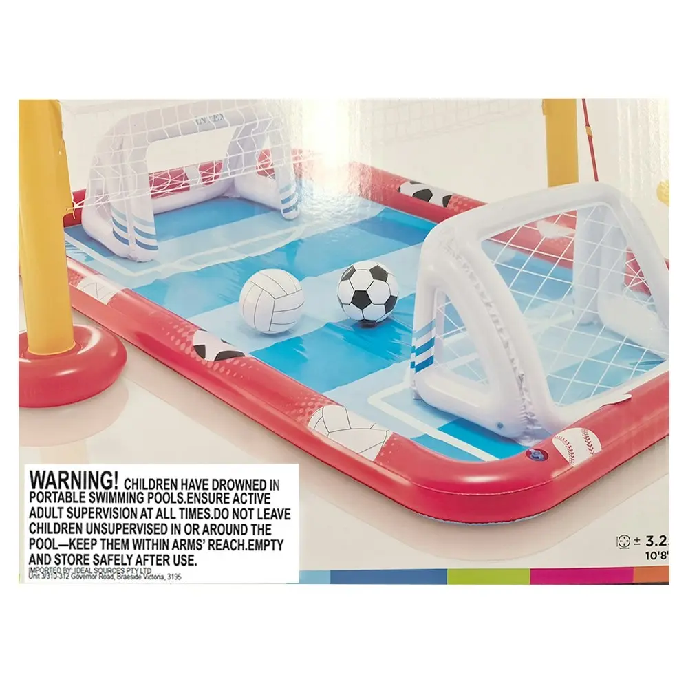 Intex 3.2m Inflatable Sports Play Centre Soccer/Volleyball/Ball/Goal Kids Toy 3+