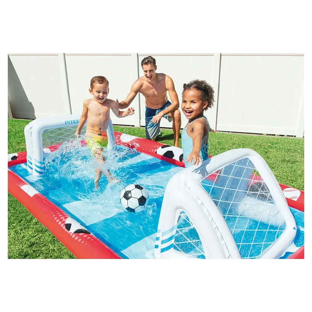 Intex 3.2m Inflatable Sports Play Centre Soccer/Volleyball/Ball/Goal Kids Toy 3+