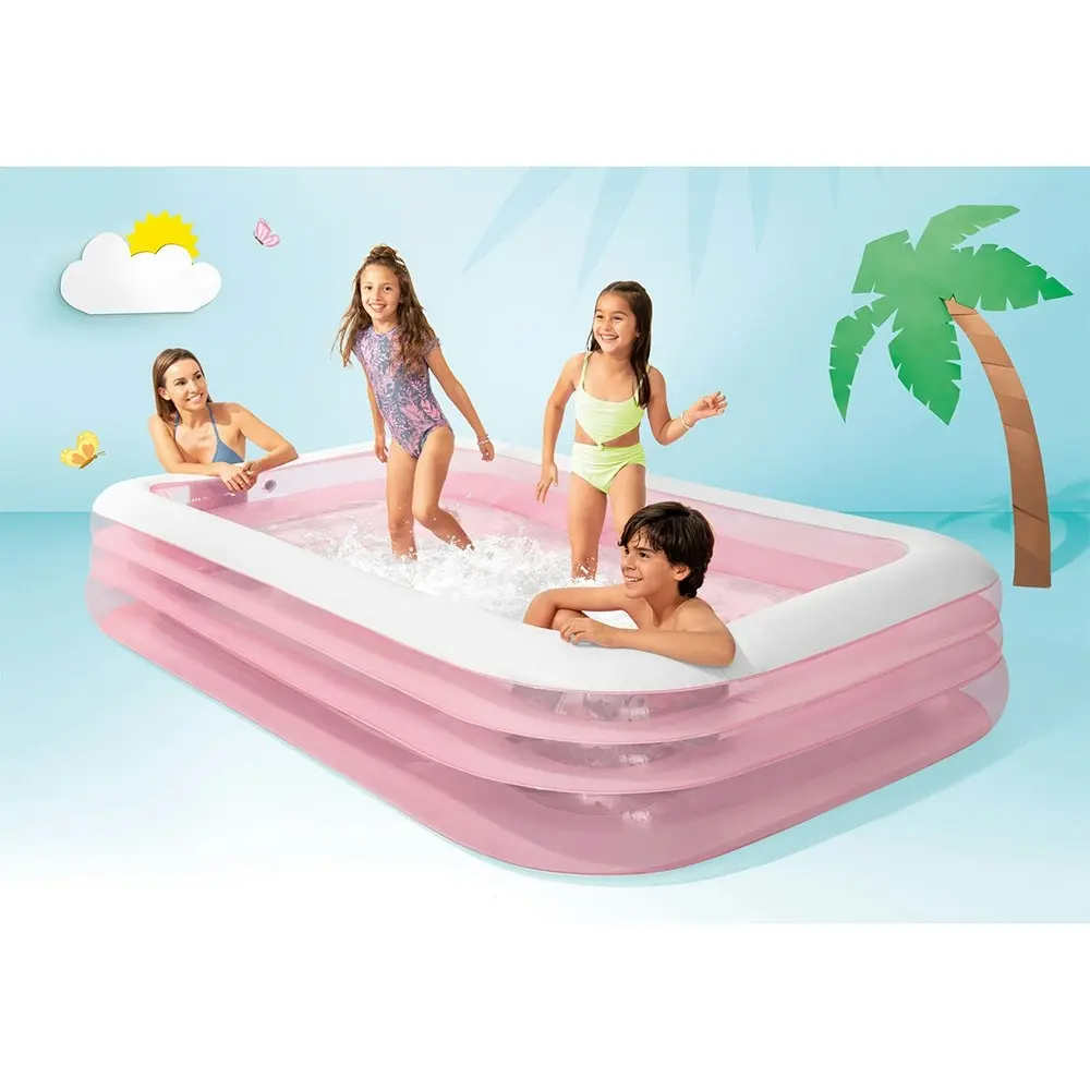 Intex Swim Center Inflatable Vinyl Family Swimming Pool Kids Outdoor Fun 6+ Pink