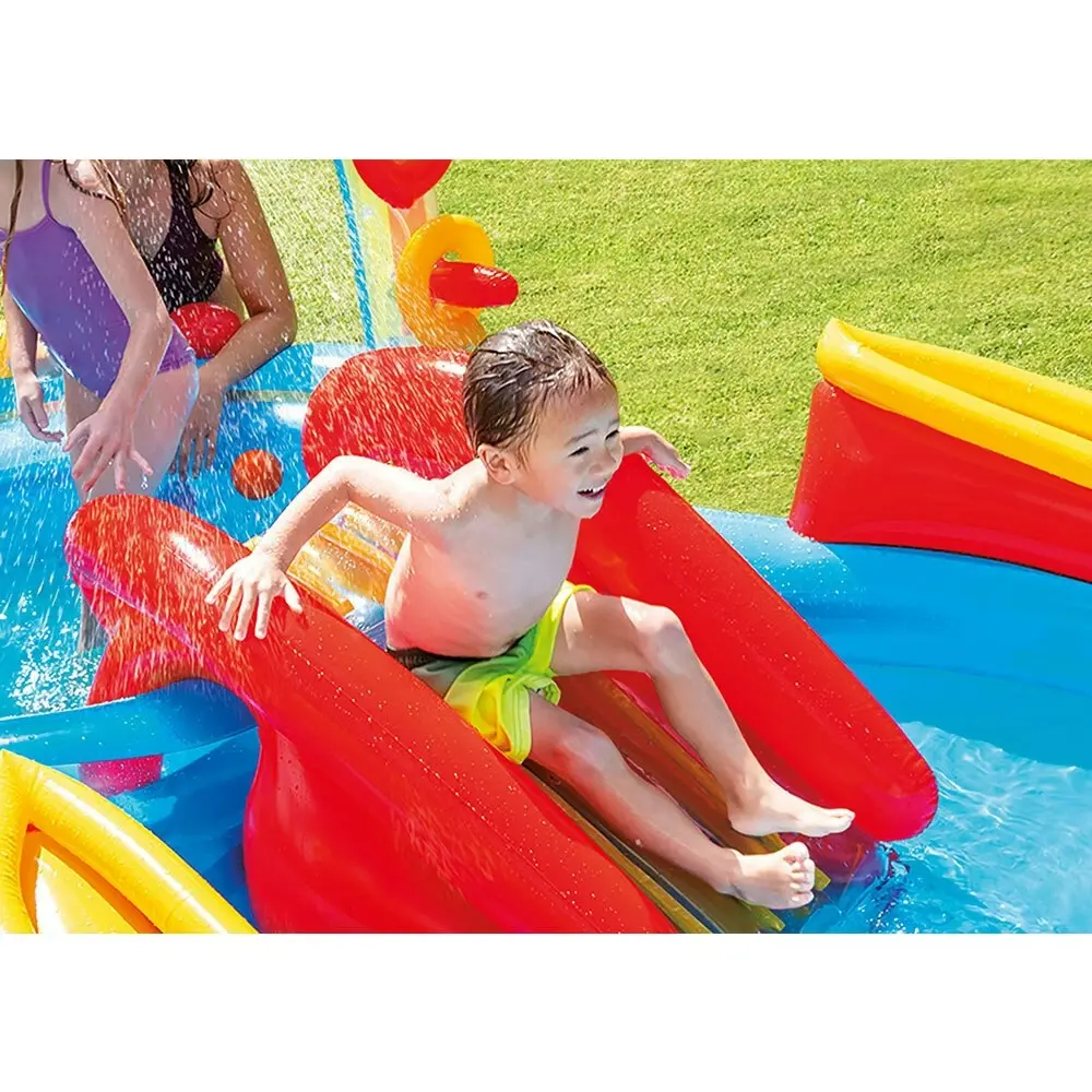 Intex Rainbow Ring 2.97m Play Centre Inflatable Swimming Pool Outdoor Kids 3y+