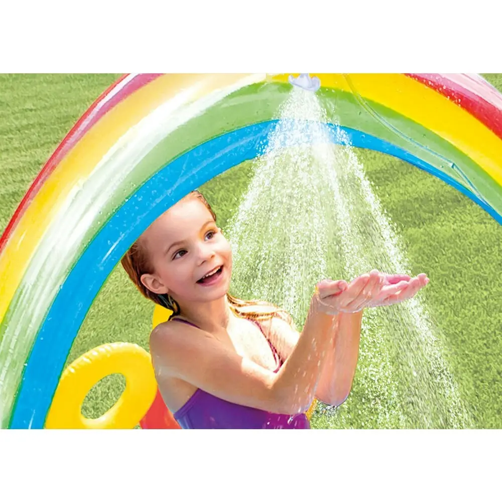 Intex Rainbow Ring 2.97m Play Centre Inflatable Swimming Pool Outdoor Kids 3y+