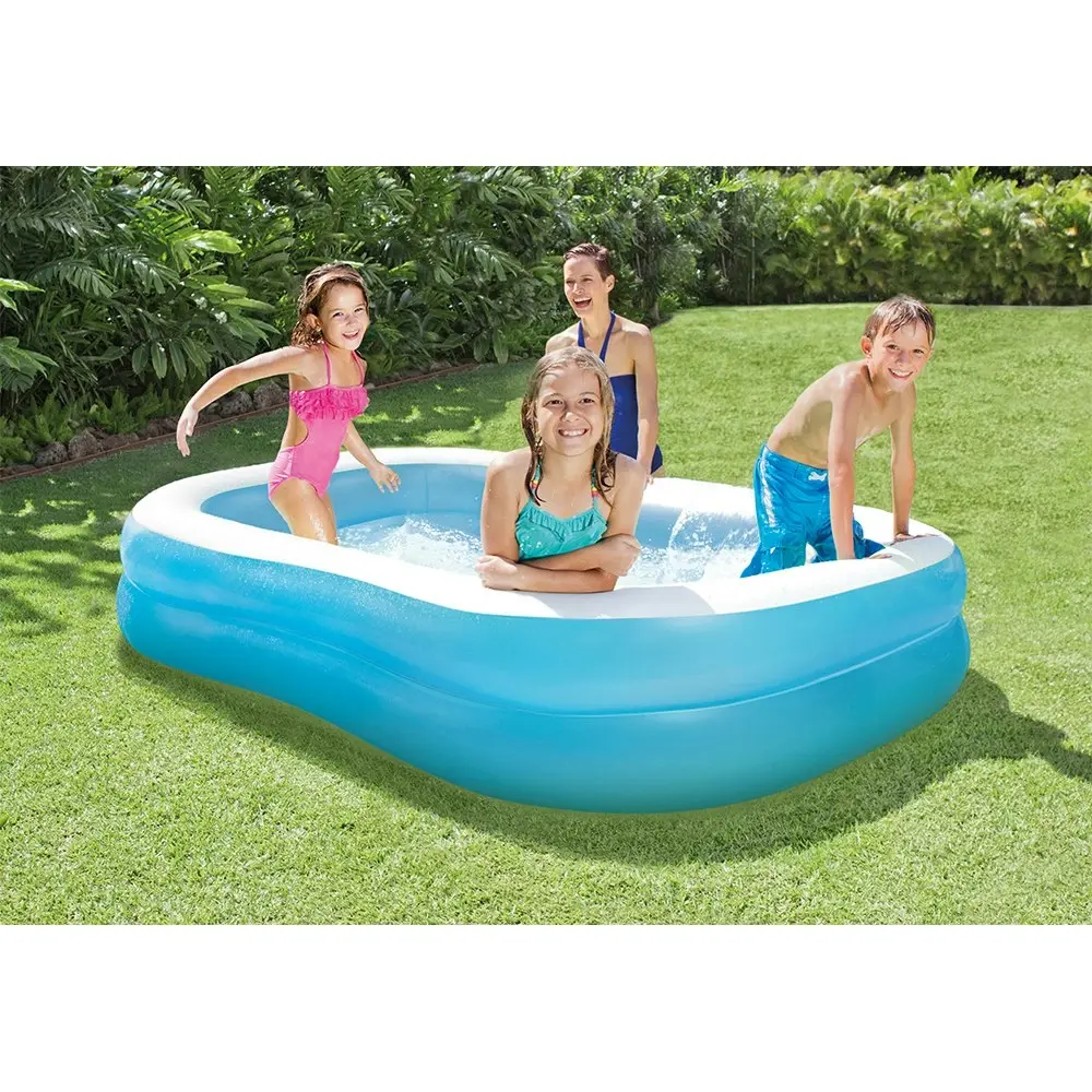 Intex Swim Center 2.03x1.52m Family Inflatable Above Ground Swimming Pool Blue