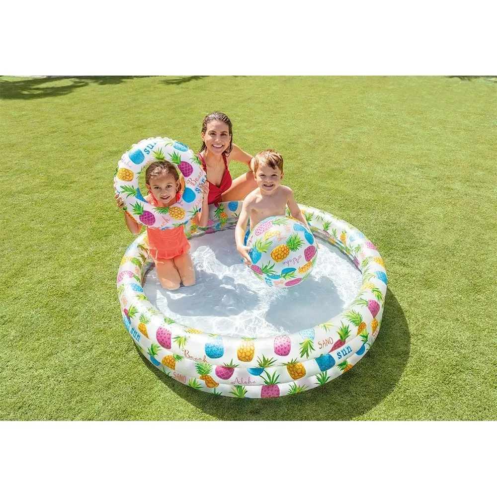 Intex Pineapple 1.32mx28cm Splash Swimming Pool Set Outdoor/Garden Kids Toy