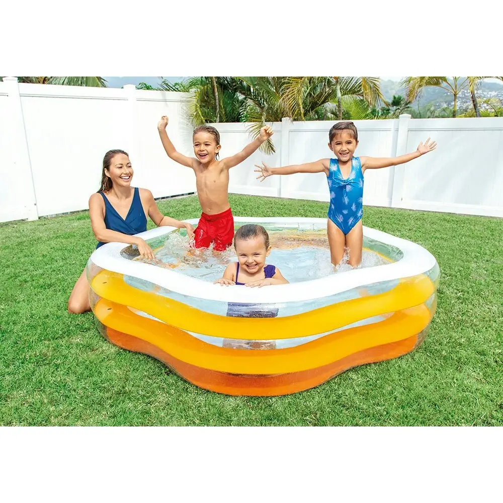 Intex 185x180cm Outdoor/Patio Inflatable Kids Star Summer Colours Swim Pool 3y+