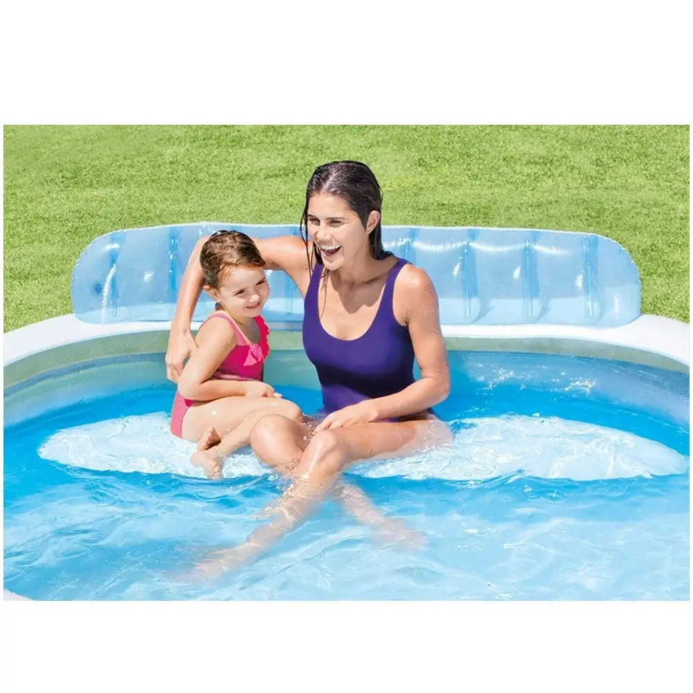 Intex 229x 218cm Outdoor Inflatable Swim Center Family/Kids Pool w/Seat/Backrest