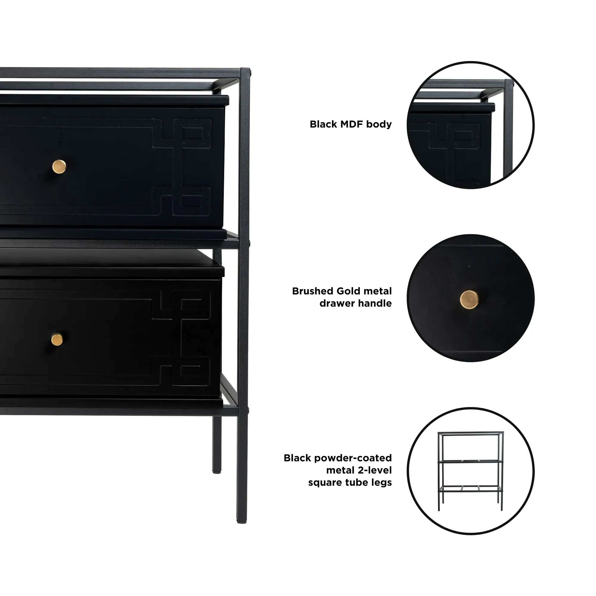 Tammy (Pattern) Bedside Table