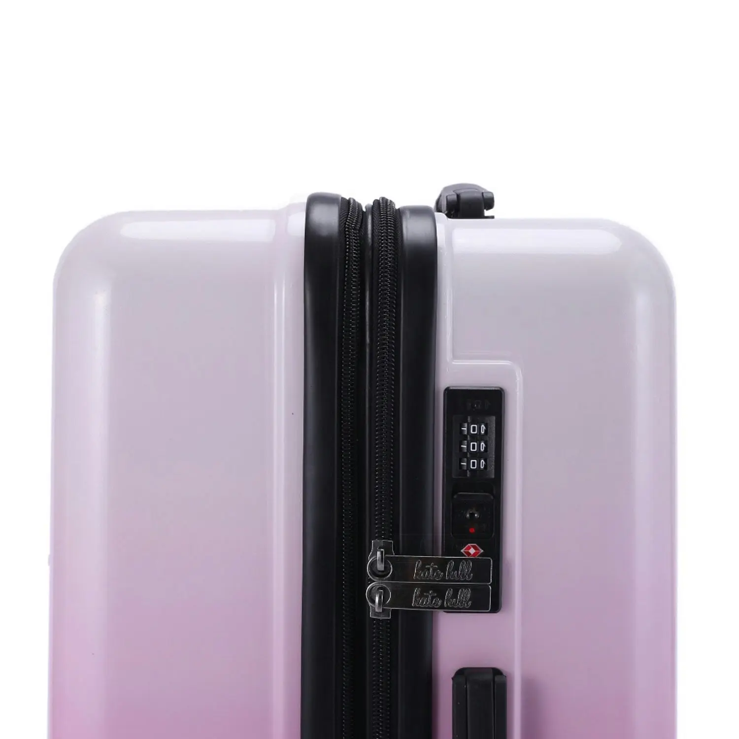 Kate Hill Bloom Luggage Medium Wheeled Trolley Hard Suitcase Pink Ombre 80-95L