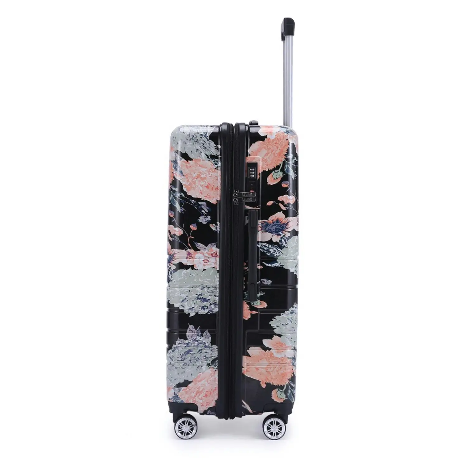 Kate Hill Bloom Luggage Large Wheeled Trolley Hard Suitcase Floral 120-139L