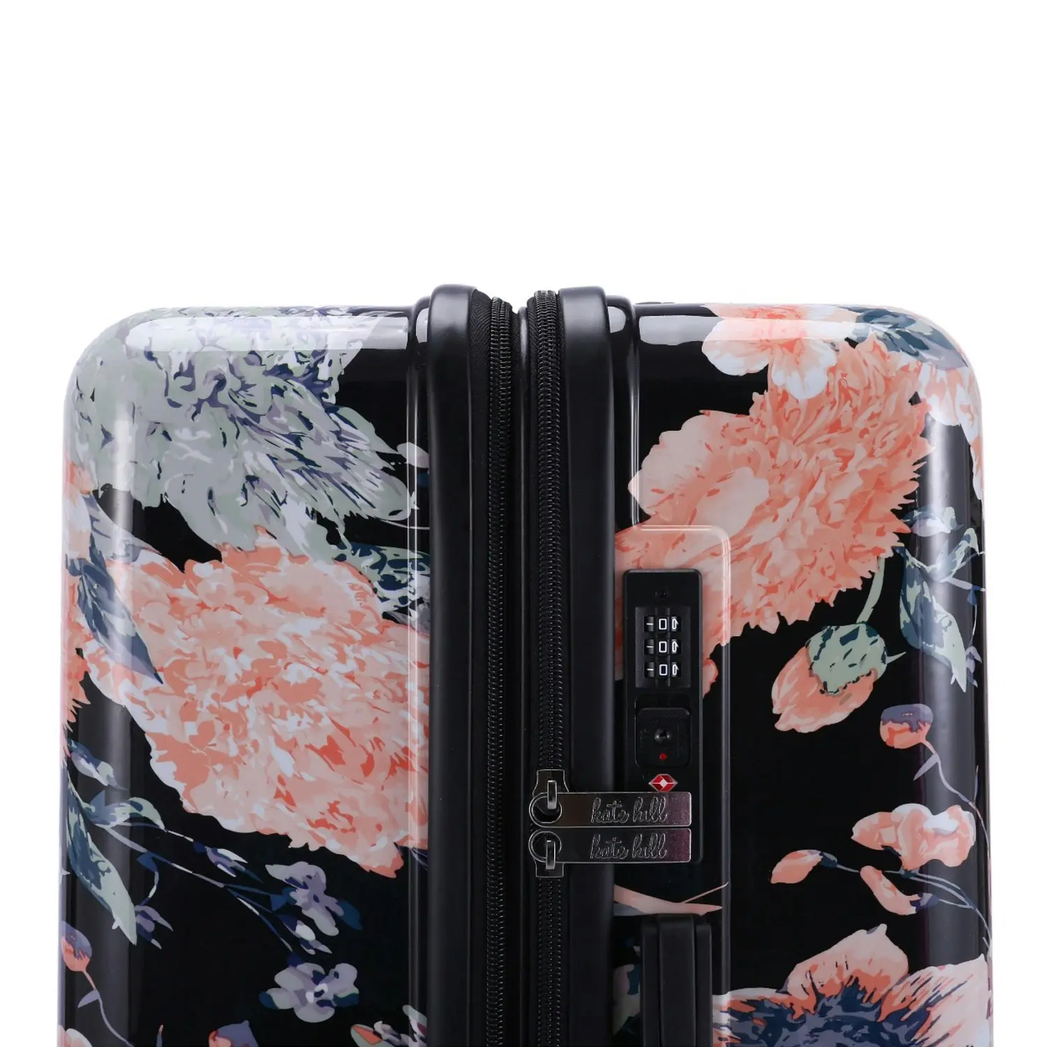 Kate Hill Bloom Luggage Large Wheeled Trolley Hard Suitcase Floral 120-139L