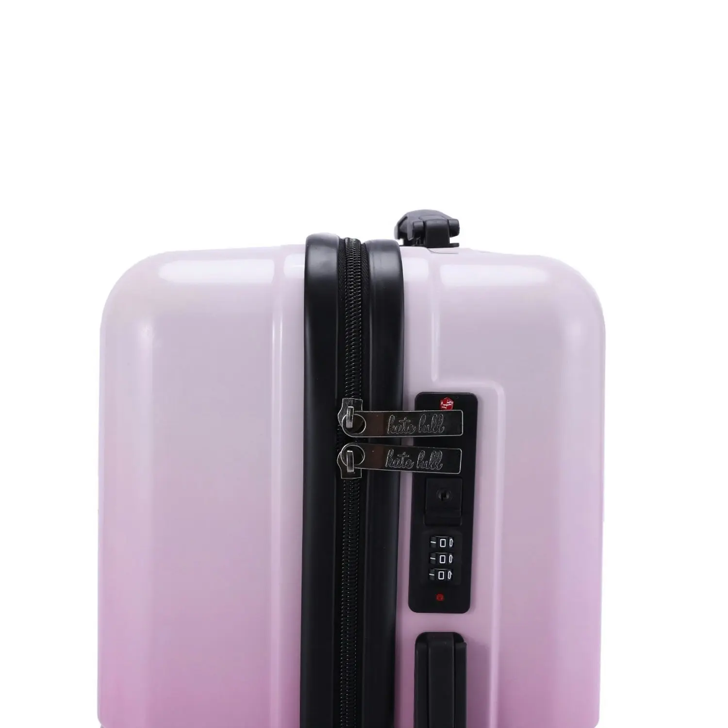 Kate Hill Bloom Luggage Small Wheeled Trolley Hard Suitcase Travel PNK Ombre 53L