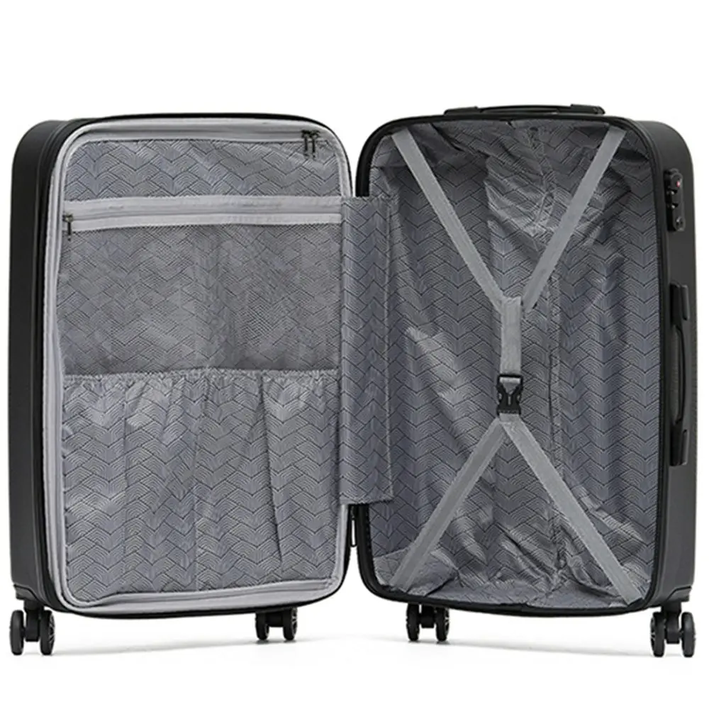 Australian Luggage Co Venice HS 29" Travel Suitcase Checked Trolley Bag Black