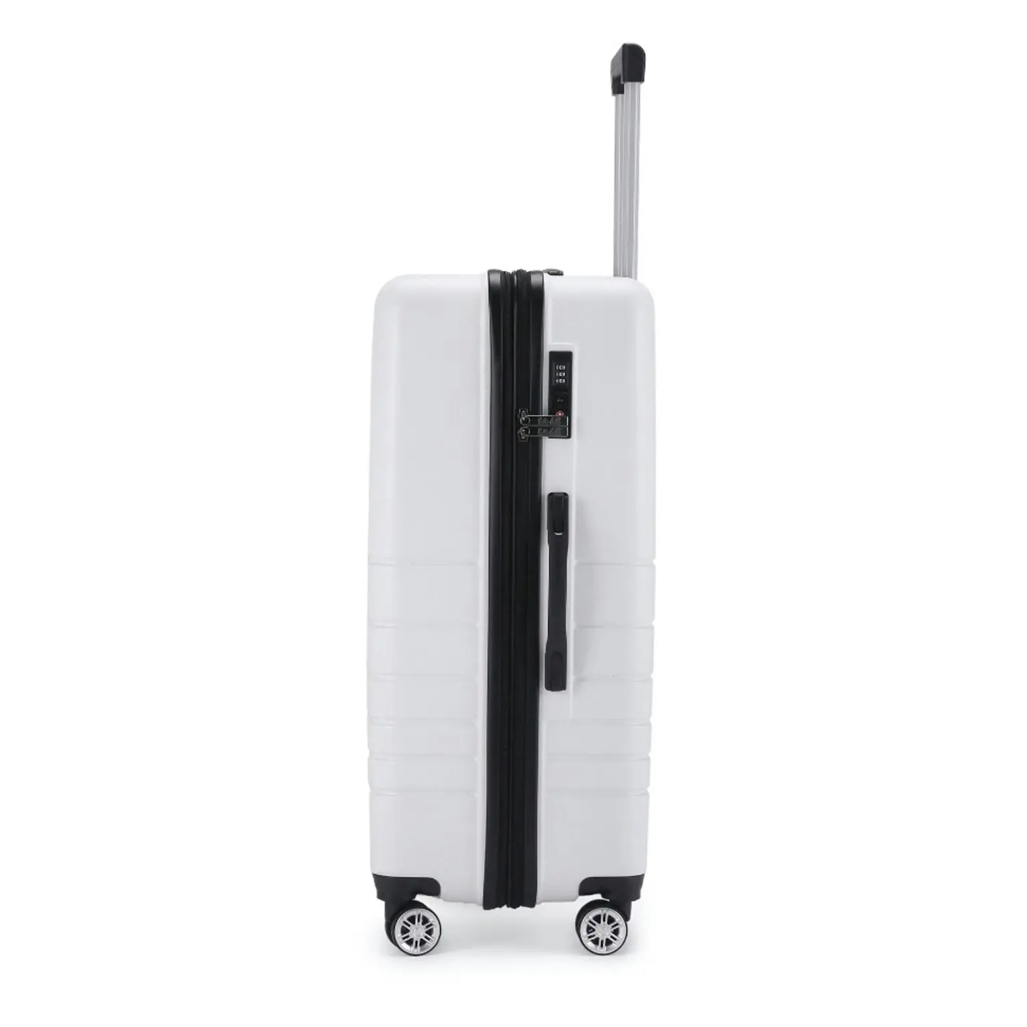 Kate Hill Bloom Luggage Large Wheeled Trolley Hard Suitcase White 120-139L