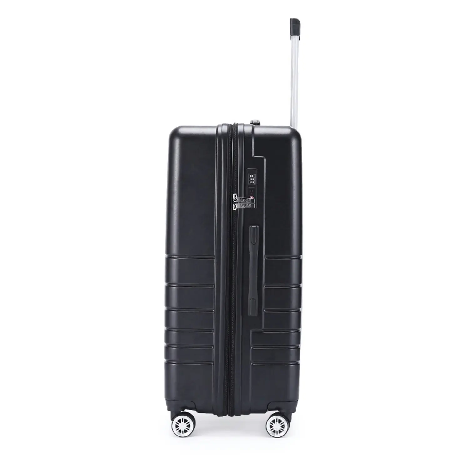 Kate Hill Bloom Luggage Large Wheeled Trolley Hard Suitcase Black 120-139L