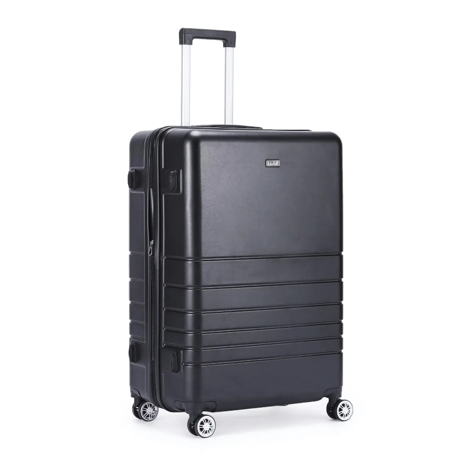 Kate Hill Bloom Luggage Large Wheeled Trolley Hard Suitcase Black 120-139L