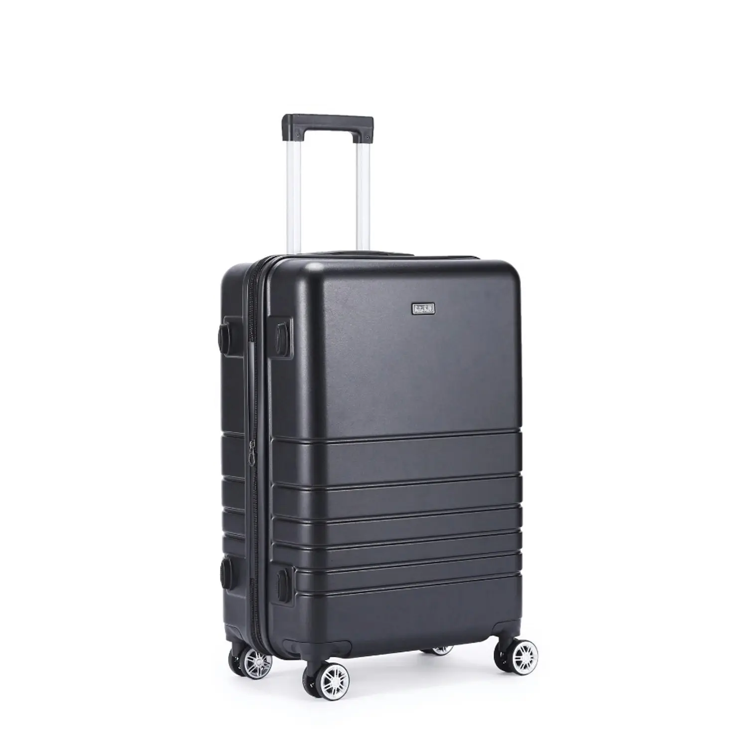 Kate Hill Bloom Luggage Medium Wheeled Trolley Hard Suitcase Black 80-95L