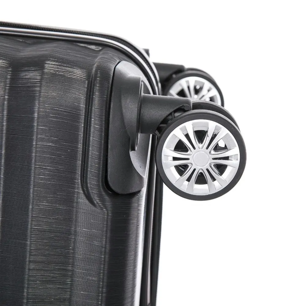 SwissTech Odyssey 76L/66cm Checked Luggage Travel Suitcase Trolley Bag Black