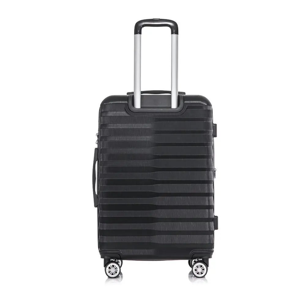 SwissTech Odyssey 76L/66cm Checked Luggage Travel Suitcase Trolley Bag Black