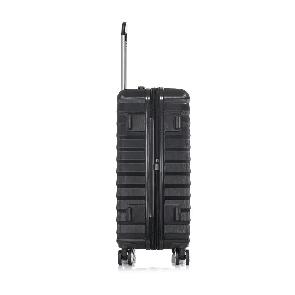 SwissTech Odyssey 76L/66cm Checked Luggage Travel Suitcase Trolley Bag Black