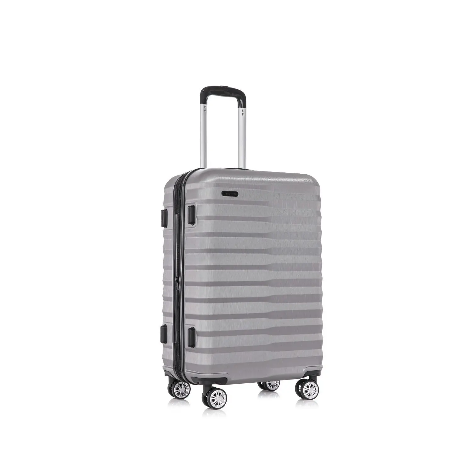 SwissTech Odyssey 76L/66cm Checked Luggage Travel Suitcase Trolley Silver Grey