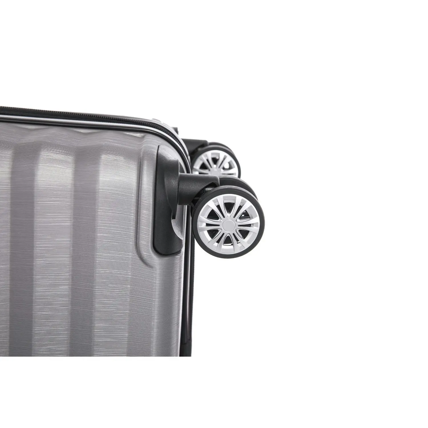 SwissTech Odyssey 76L/66cm Checked Luggage Travel Suitcase Trolley Silver Grey