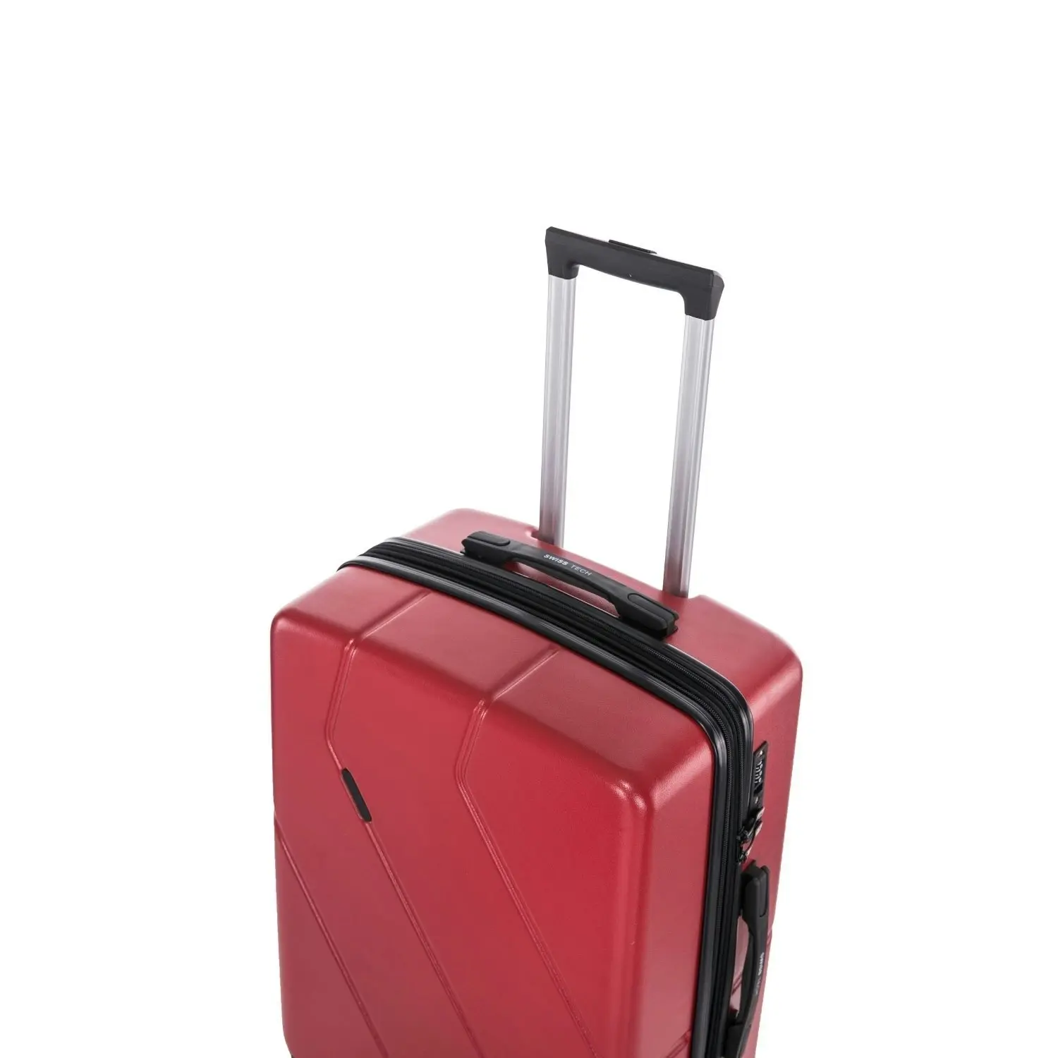 SwissTech Explorer 78.4L/66cm Checked Travel Luggage Suitcase Trolley Blood Red