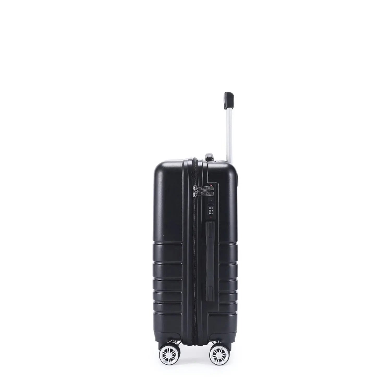 Kate Hill Bloom Luggage Small Wheeled Trolley Hard Suitcase Travel Black 53L