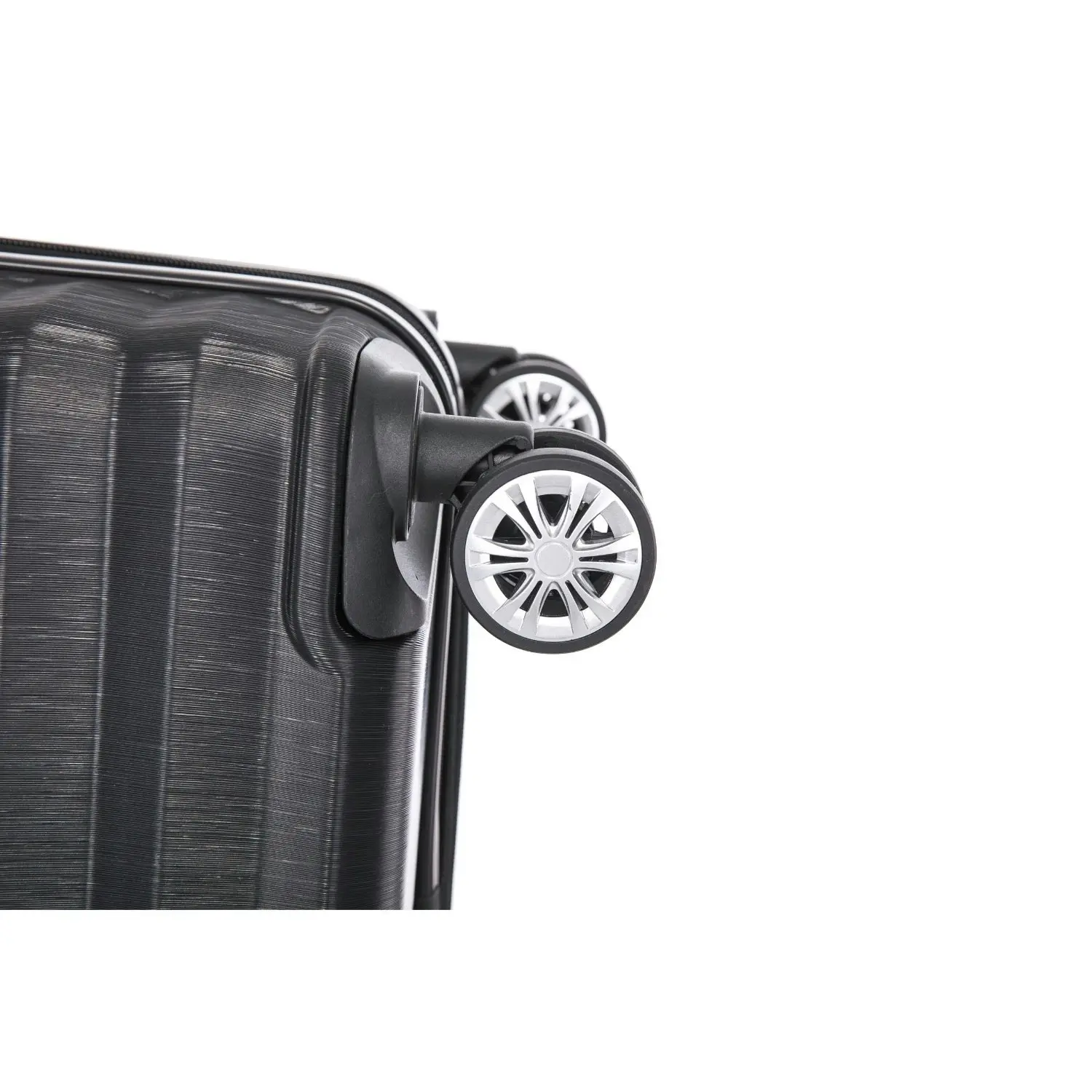 SwissTech Odyssey 43L/56cm Carry On Luggage Travel Suitcase Trolley Bag Black