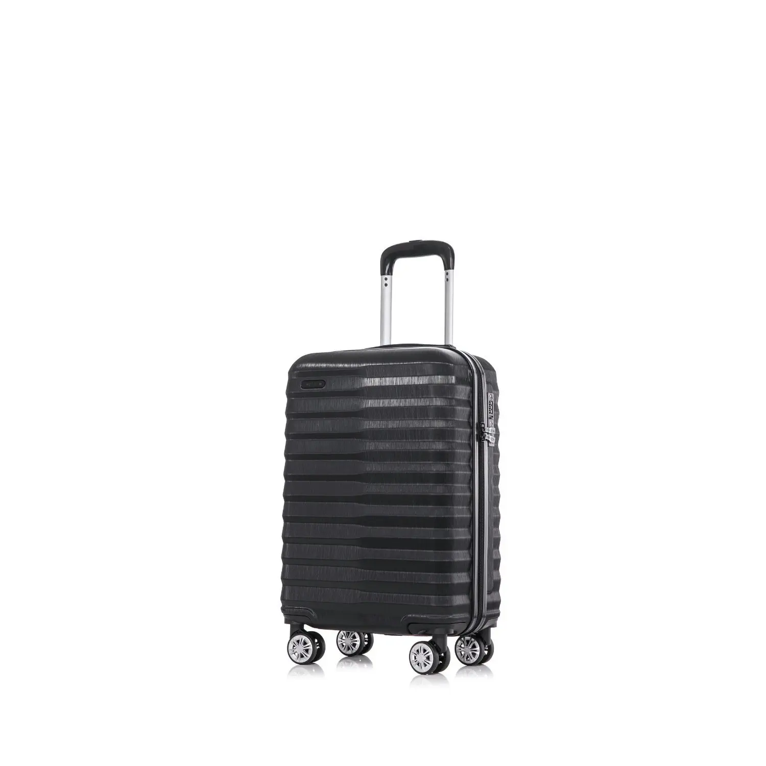 SwissTech Odyssey 43L/56cm Carry On Luggage Travel Suitcase Trolley Bag Black