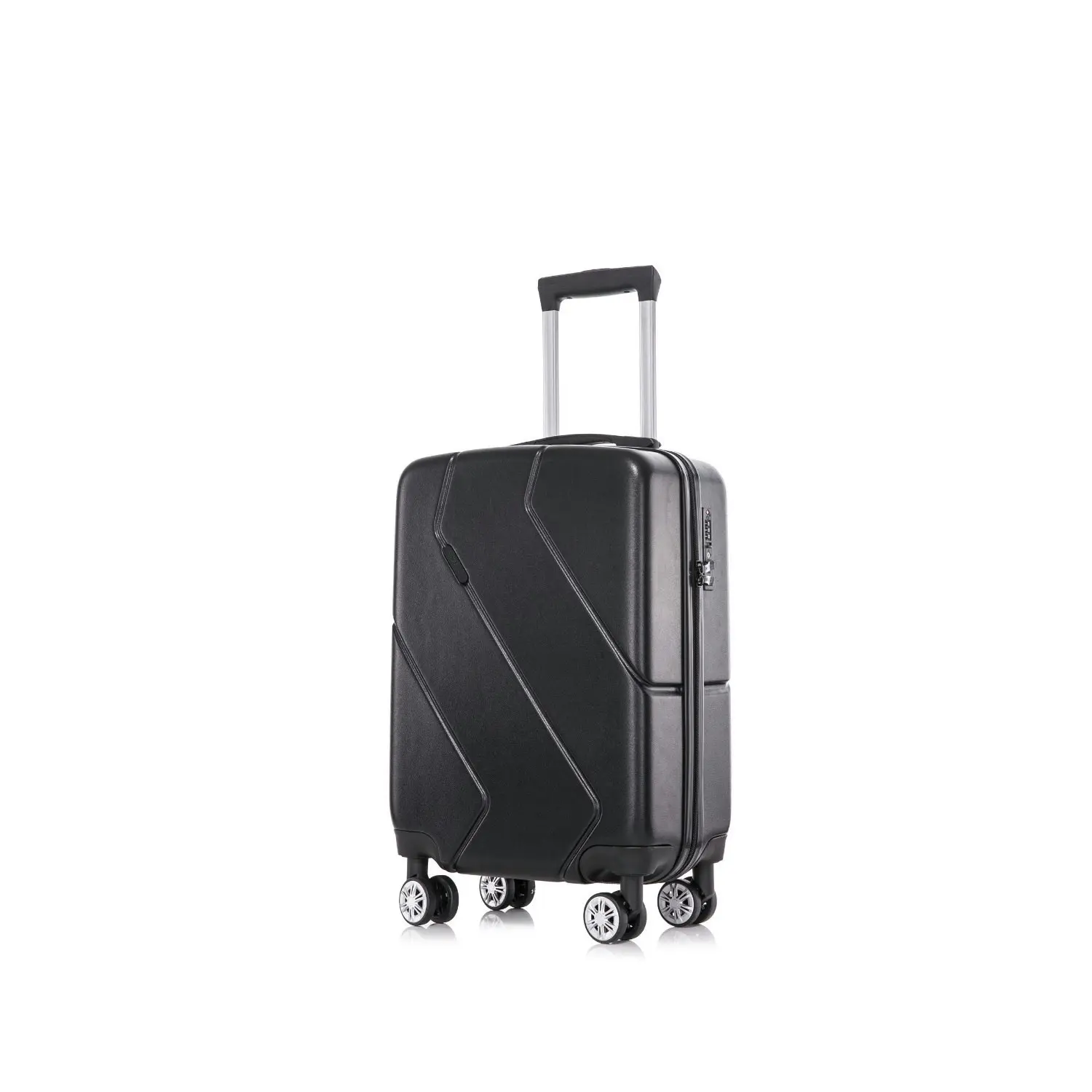 SwissTech Explorer 45L/56cm Carry On Luggage Travel Suitcase Trolley Bag Black